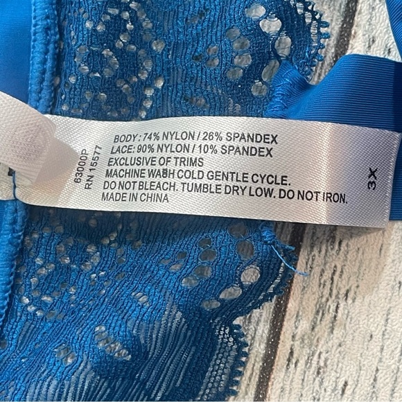 Blake & Co Plus Size 3 Pair Nylon Spandex Lace Thongs  3X NEW - Picture 12 of 15